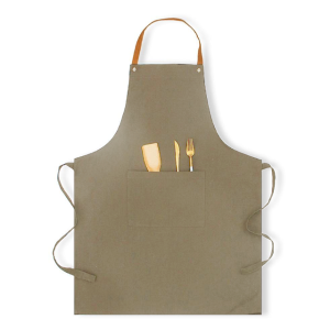 Tablier de cuisine beige en tissu durable