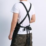 Tablier de cuisine unisexe en noir